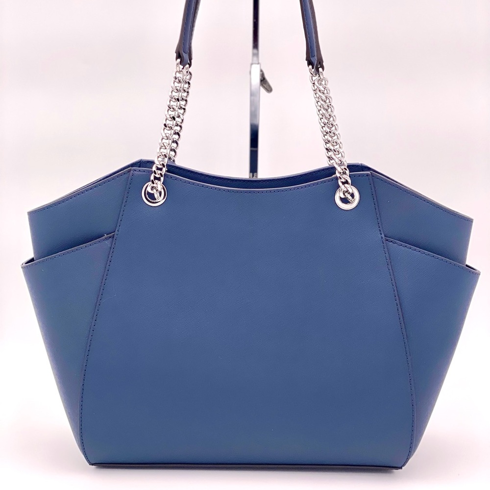 Michael Kors Chain Tote Navy - Picture 4 of 10